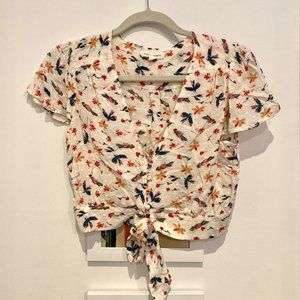 Honey Punch Bird Tie/Button Top